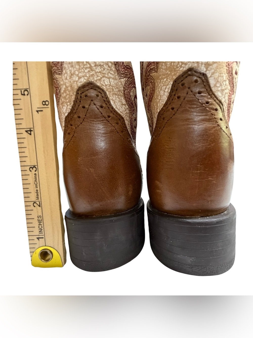 Ariat Quickdraw Women’s 7B Square Toe Western Cowboy Rodeo Boots Brown Leather - Picture 12 of 15